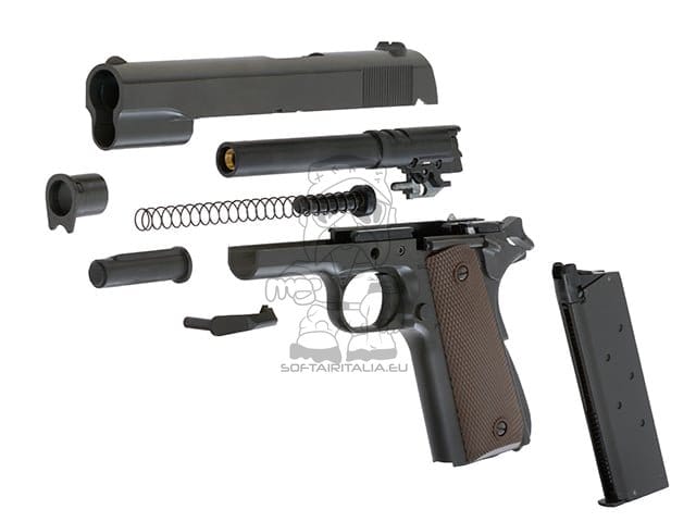 Pistola softair M1911 U.S. ARMY grigio scuro di ARMY ARMAMENT