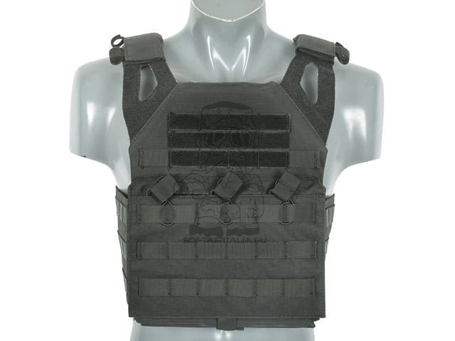 Gilet tattico Jump Plate Carrier con Cummerbund nero di 8FIELDS