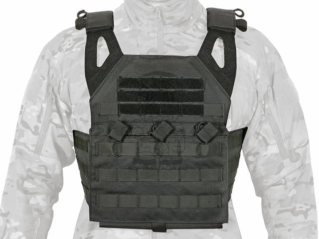 Gilet tattico Jump Plate Carrier con Cummerbund nero di 8FIELDS