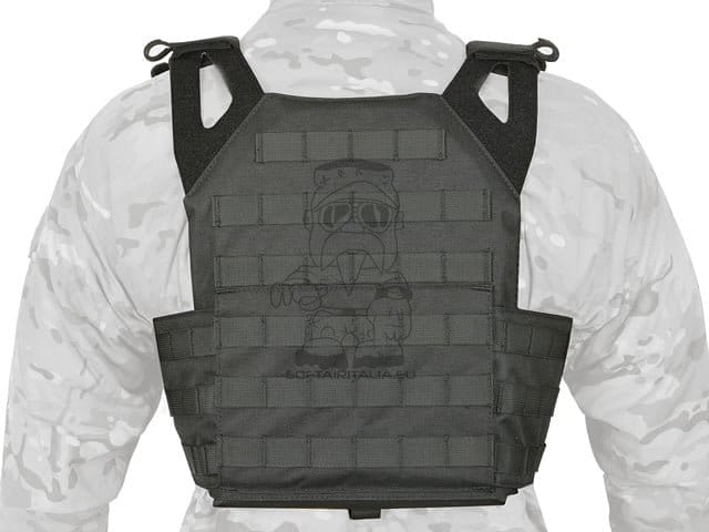 Gilet tattico Jump Plate Carrier con Cummerbund nero di 8FIELDS