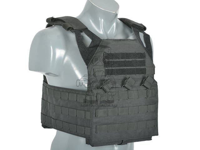 Gilet tattico Jump Plate Carrier con Cummerbund nero di 8FIELDS