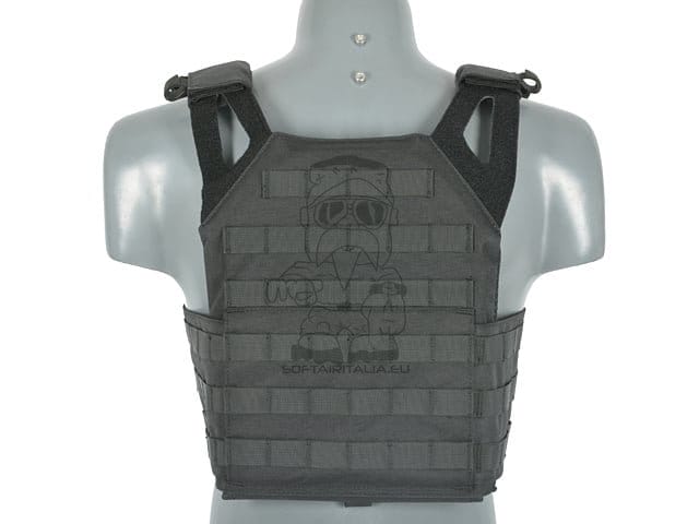 Gilet tattico Jump Plate Carrier con Cummerbund nero di 8FIELDS