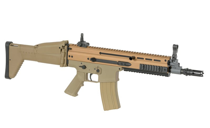 Fucile elettrico FN SCAR-L Tan con ETU di CYBERGUN