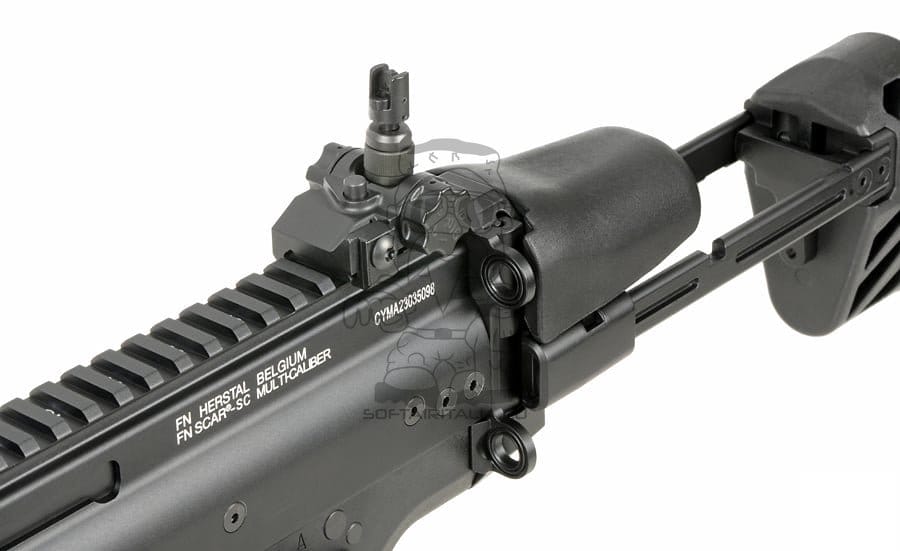 Replica FN SCAR-SC Subcarbine nera con ETU ESHOOTER GEN-2 di CYBERGUN