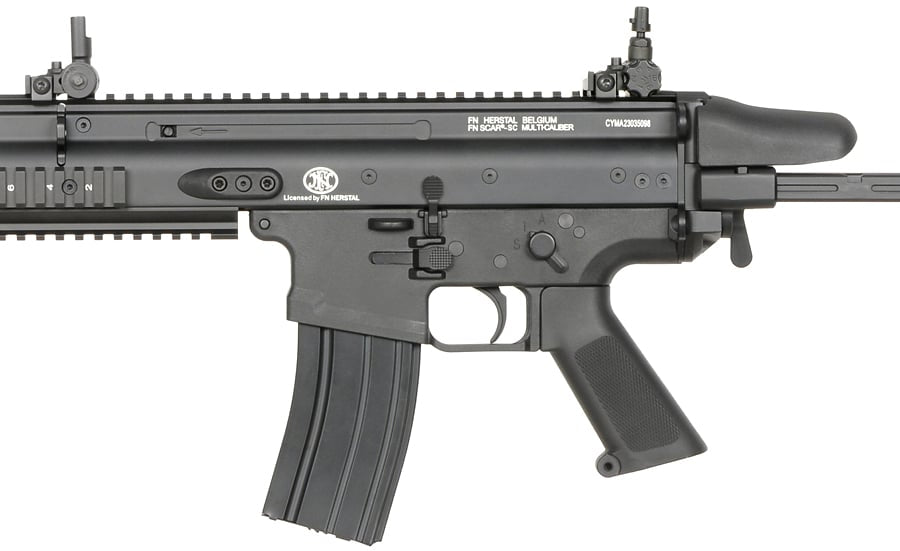 Replica FN SCAR-SC Subcarbine nera con ETU ESHOOTER GEN-2 di CYBERGUN
