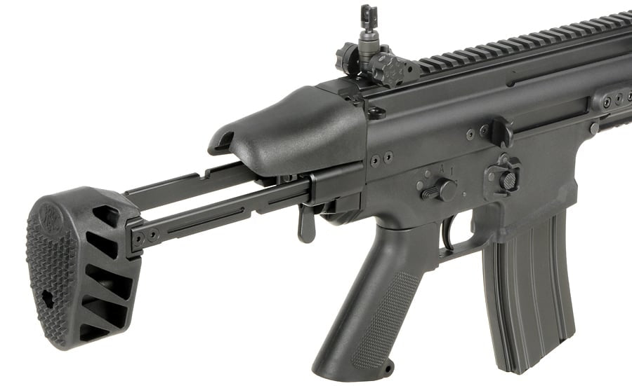 Replica FN SCAR-SC Subcarbine nera con ETU ESHOOTER GEN-2 di CYBERGUN