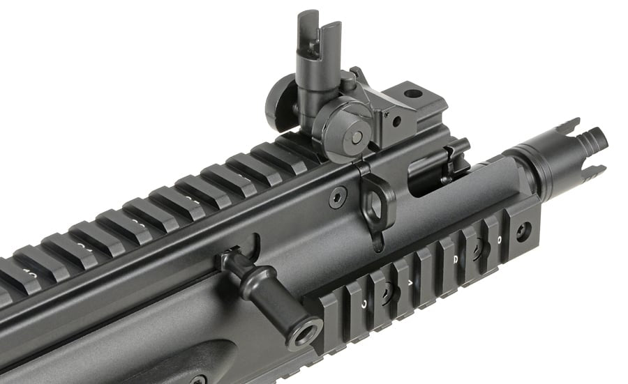 Replica FN SCAR-SC Subcarbine nera con ETU ESHOOTER GEN-2 di CYBERGUN