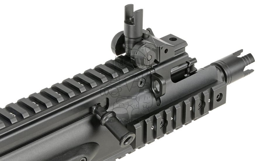 Replica FN SCAR-SC Subcarbine nera con ETU ESHOOTER GEN-2 di CYBERGUN