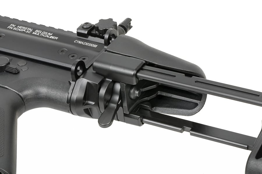 Replica FN SCAR-SC Subcarbine nera con ETU ESHOOTER GEN-2 di CYBERGUN