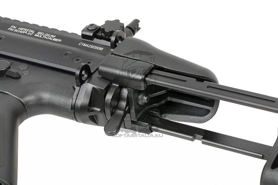 Replica FN SCAR-SC Subcarbine nera con ETU ESHOOTER GEN-2 di CYBERGUN