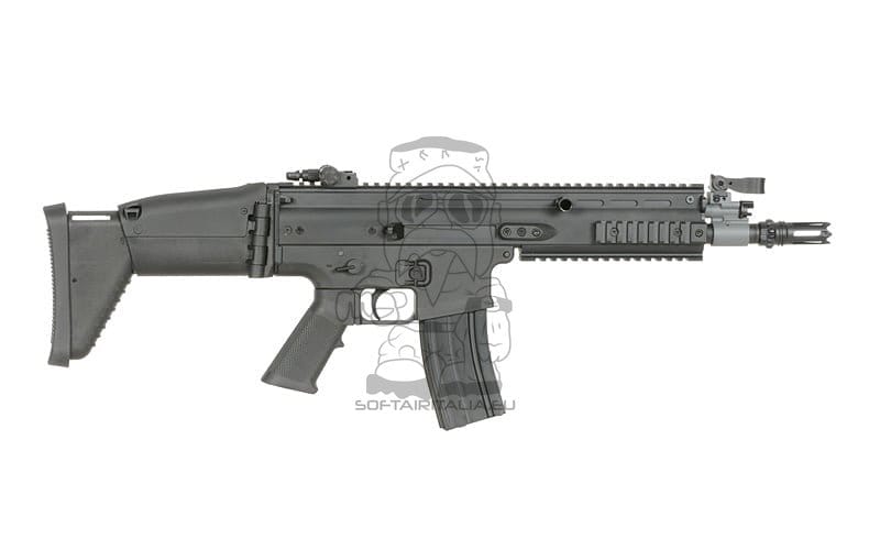 Replica FN SCAR-L nera con ETU ESHOOTER GEN-2 e 25 RPS di CYBERGUN