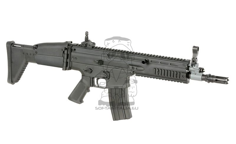 Replica FN SCAR-L nera con ETU ESHOOTER GEN-2 e 25 RPS di CYBERGUN