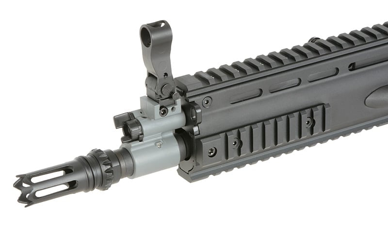 Replica FN SCAR-L nera con ETU ESHOOTER GEN-2 e 25 RPS di CYBERGUN