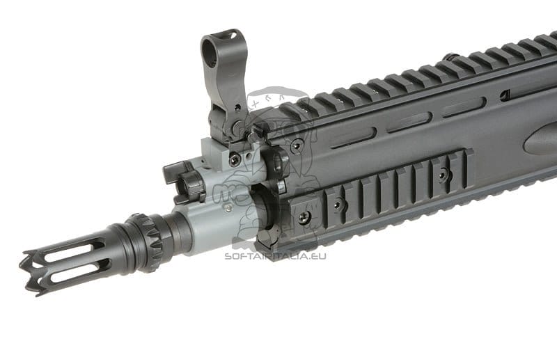 Replica FN SCAR-L nera con ETU ESHOOTER GEN-2 e 25 RPS di CYBERGUN