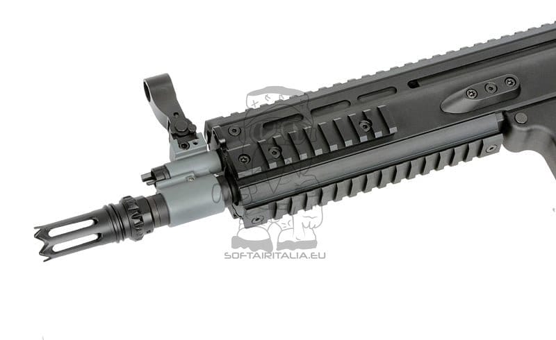 Replica FN SCAR-L nera con ETU ESHOOTER GEN-2 e 25 RPS di CYBERGUN