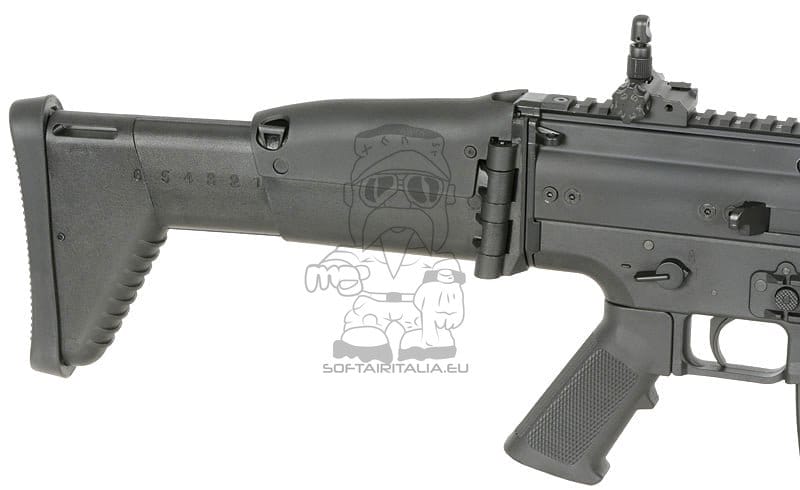 Replica FN SCAR-L nera con ETU ESHOOTER GEN-2 e 25 RPS di CYBERGUN