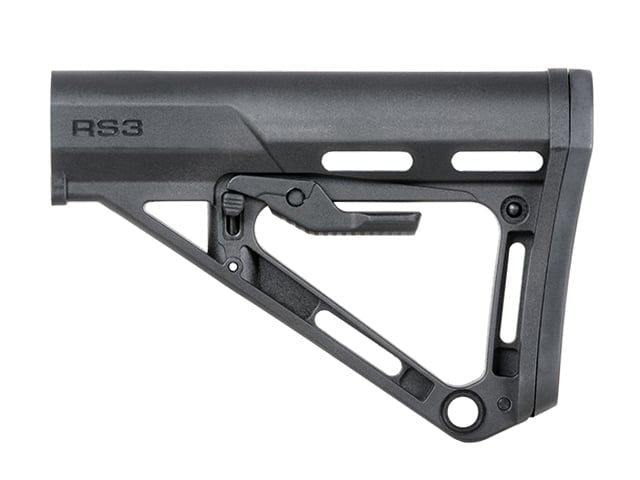Calcio compatto RS3 nero per serie AR-15/M4 di APS