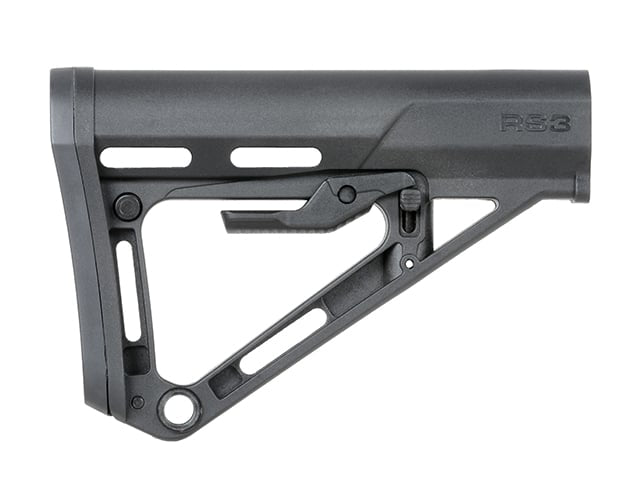 Calcio compatto RS3 nero per serie AR-15/M4 di APS