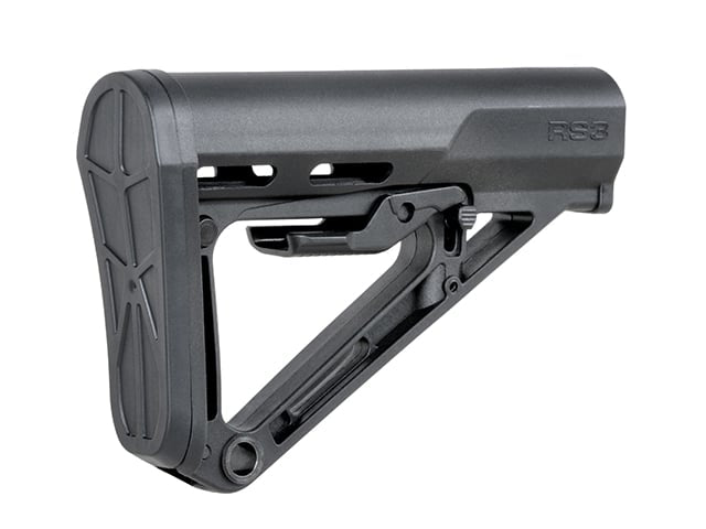 Calcio compatto RS3 nero per serie AR-15/M4 di APS