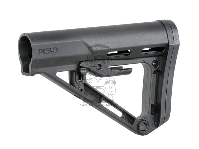 Calcio compatto RS3 nero per serie AR-15/M4 di APS