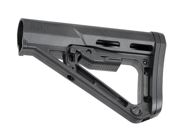 Calcio compatto RS3 nero per serie AR-15/M4 di APS