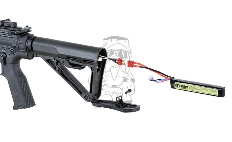 Calcio compatto RS3 nero per serie AR-15/M4 di APS