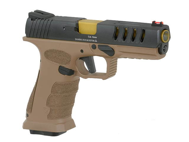 Pistola Full Auto SHARK Dark Earth di APS