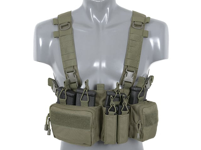 Chest Rig Recce/Sniper con fibbie verde Ranger di 8FIELDS