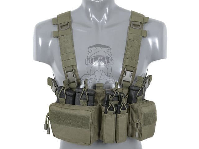 Chest Rig Recce/Sniper con fibbie verde Ranger di 8FIELDS