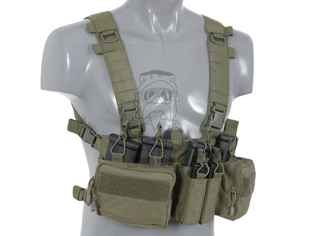 Chest Rig Recce/Sniper con fibbie verde Ranger di 8FIELDS