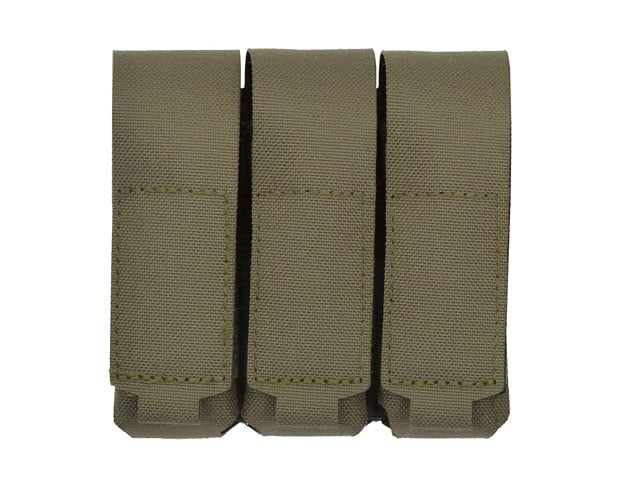 Tasca tripla porta caricatore pistola Laser-Cut con patta Ranger Green di 8FIELDS