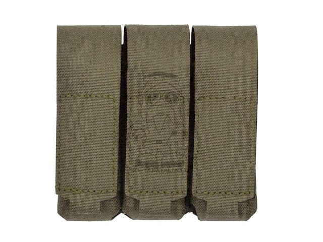 Tasca tripla porta caricatore pistola Laser-Cut con patta Ranger Green di 8FIELDS