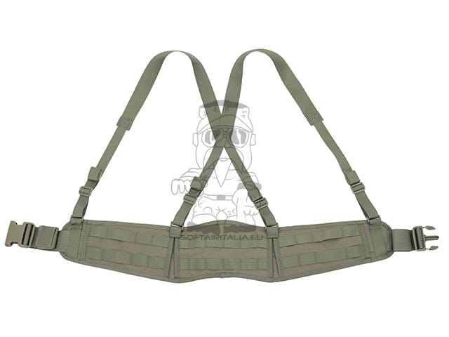 Cintura da pattuglia imbottita con bretelle Ranger Green di 8FIELDS