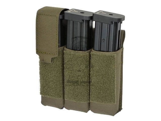 Tasca tripla porta caricatore pistola Laser-Cut con patta Ranger Green di 8FIELDS