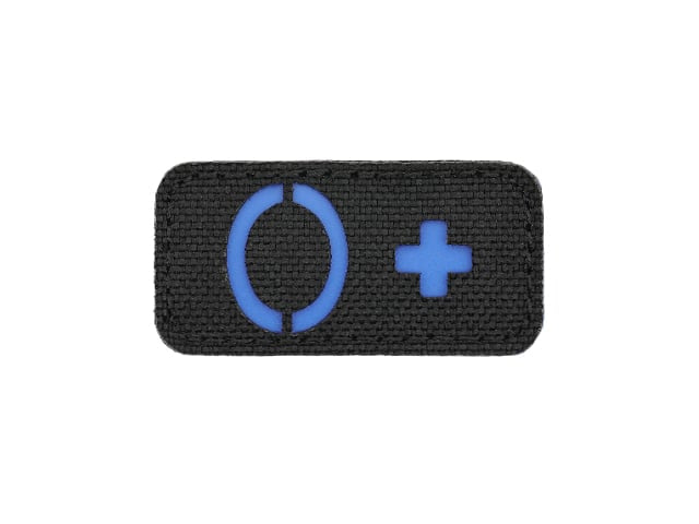 Patch identificativa gruppo sanguigno 0+ Laser Cut blu di 8FIELDS