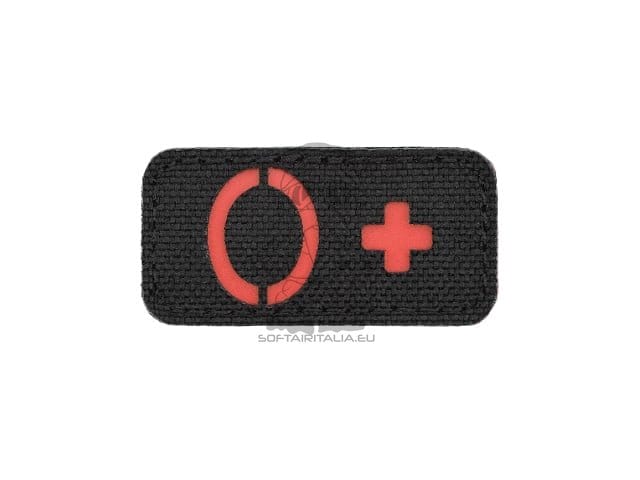Patch tipo sanguigno 0+ taglio laser rossa di 8FIELDS