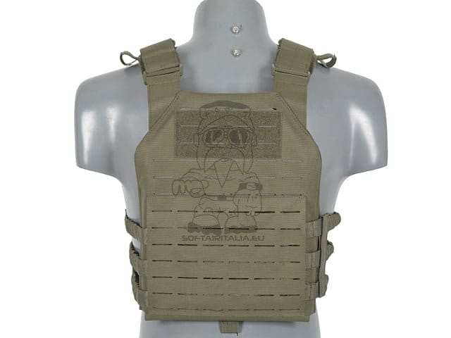 Gilet tattico Plate Carrier Buckle-Up con porta caricatori AR15/AK Ranger Green di 8FIELDS