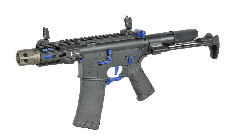 Fucile elettrico Strike Industries 4" Raiders Competition PDW blu di EMG