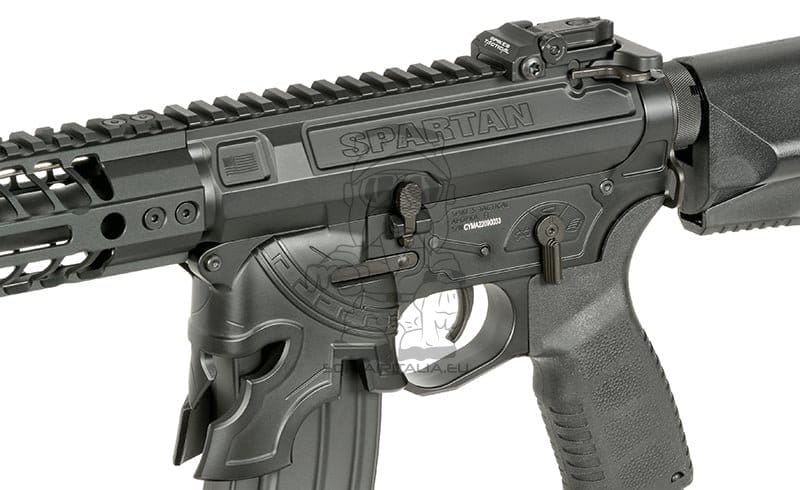 Replica elettrica CM.108B Spike's Rare Breed Spartan PDW nera di EMG