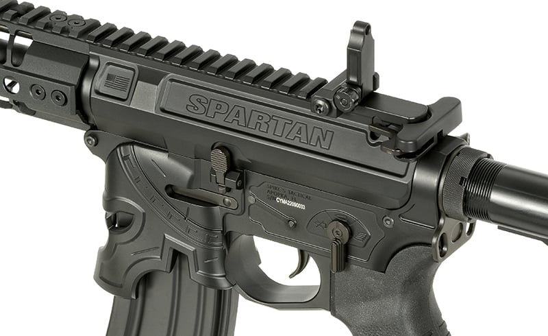 Replica elettrica CM.108B Spike's Rare Breed Spartan PDW nera di EMG