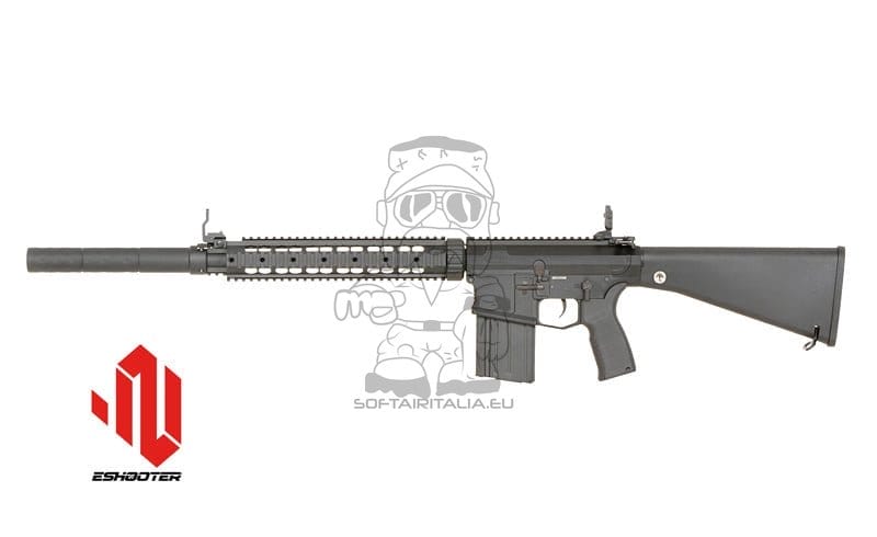 Fucile elettrico SR25 / AR10 Cm.098 e-Edition nero di CYMA PLATINUM