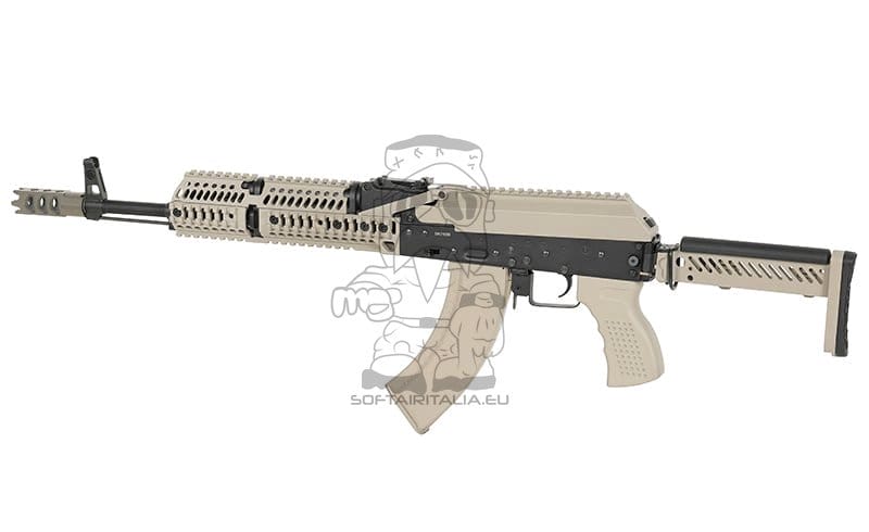 Replica Fucile AKM Tattico con ETU Eshooter GEN-2 Tan di CYMA PLATINUM