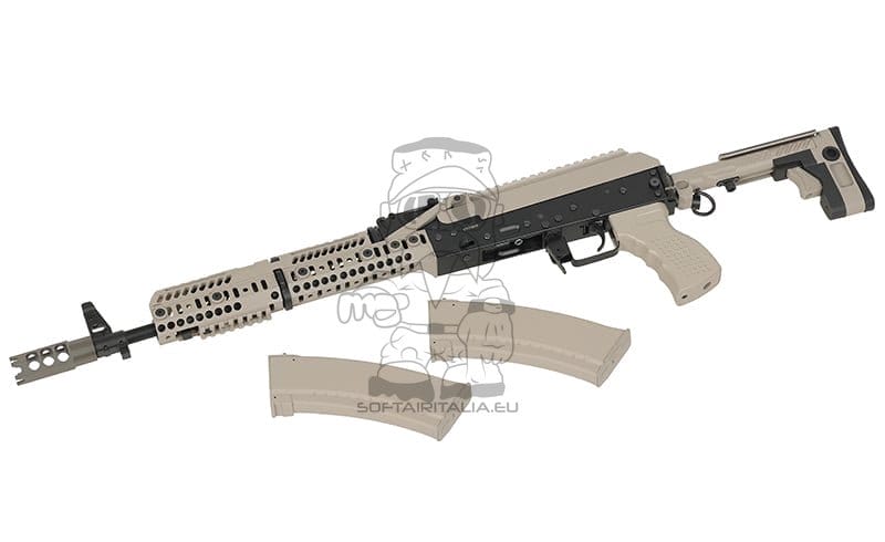 Fucile tattico AK-74 CM.113A con ETU Eshooter GEN-2 tan di CYMA PLATINUM