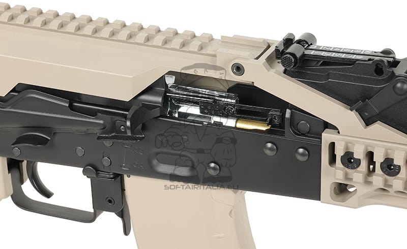Replica Fucile AKM Tattico con ETU Eshooter GEN-2 Tan di CYMA PLATINUM