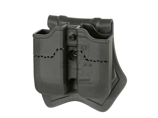 Tasca portacaricatore doppio per PX4/P30/USP/USP Compact nera di AMOMAX