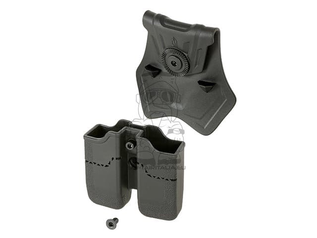 Tasca portacaricatore doppio per PX4/P30/USP/USP Compact nera di AMOMAX