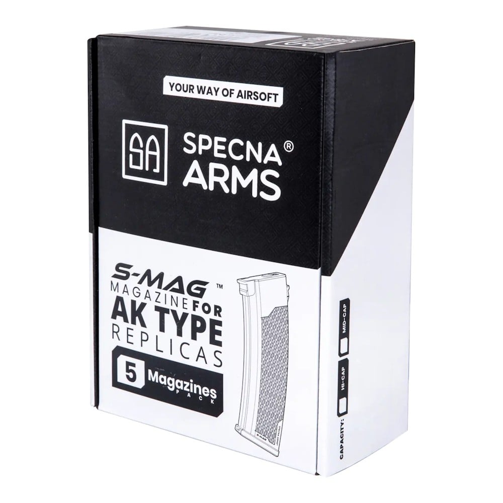 Set 5x caricatori mid-cap S-Mag 175 colpi per serie J e AK tan di SPECNA ARMS