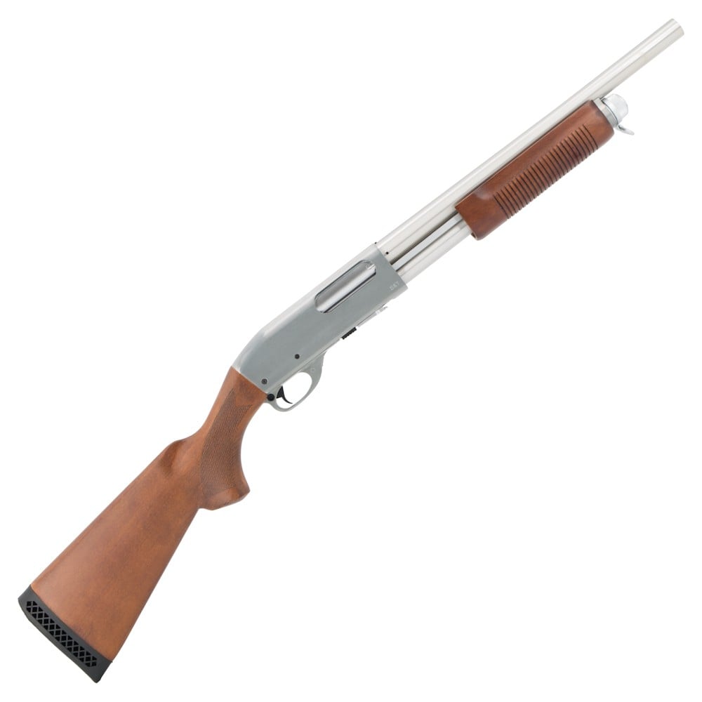 S&T Fucile a pompa ST870 in vero legno argento