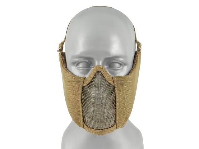Maschera a rete low-profile con protezione guance e orecchie tipo A color Tan di 8FIELDS