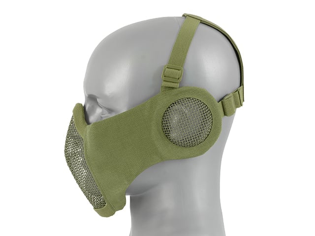 Maschera a rete low-profile protezione guance e orecchie olive di 8FIELDS